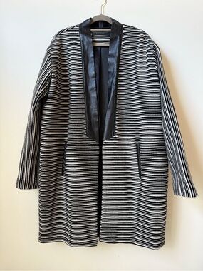 Iris Setlakwe MADE IN CANADA 🇨🇦 Designer wool knit leather coat